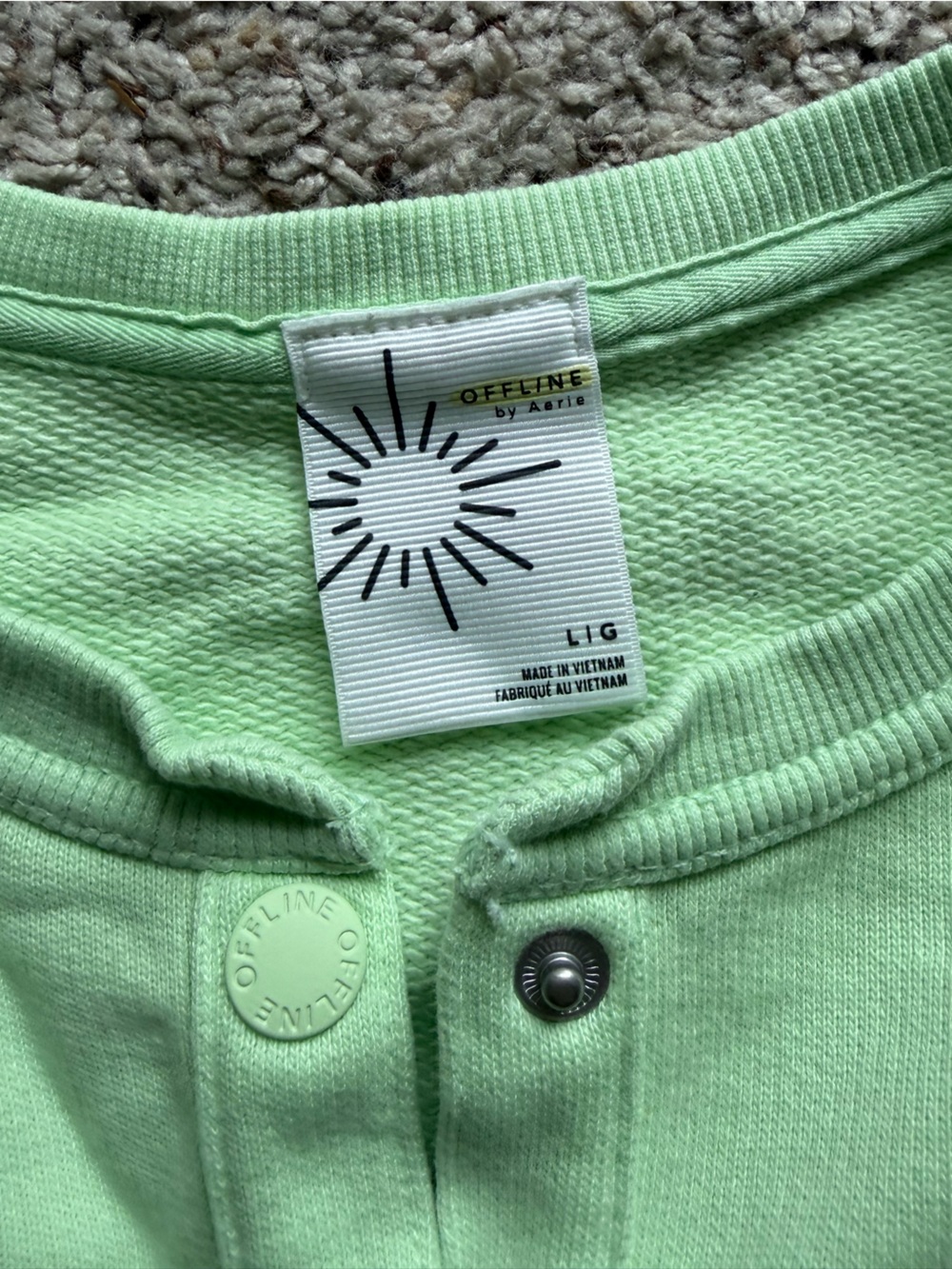 OFFLINE by Aerie Throwback Snap Crewneck Sweatshirt - Picture 6 of 6